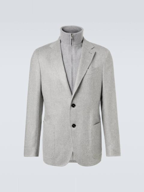 Layered cashmere blazer