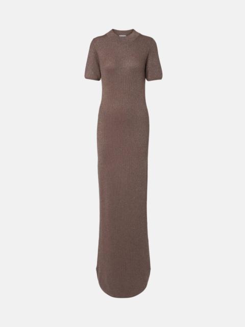 Ribbed-knit cashmere-blend maxi dress