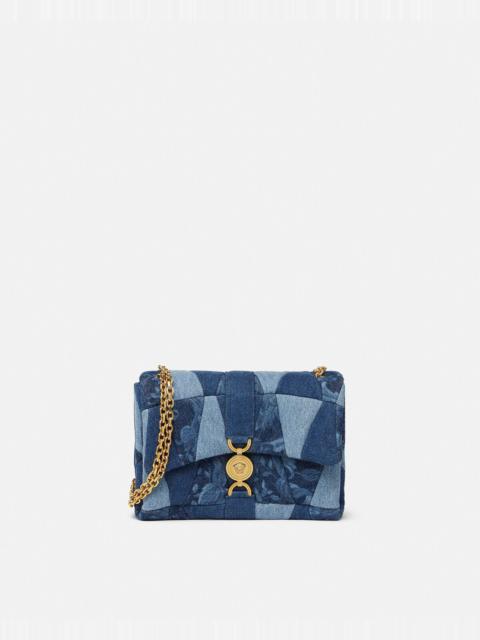 Kleio Denim Quilted Shoulder Bag