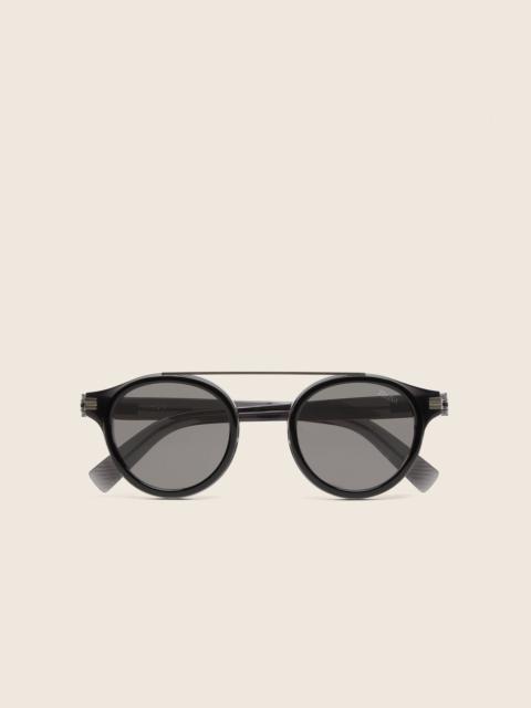 TRANSPARENT GREY ACETATE SUNGLASSES