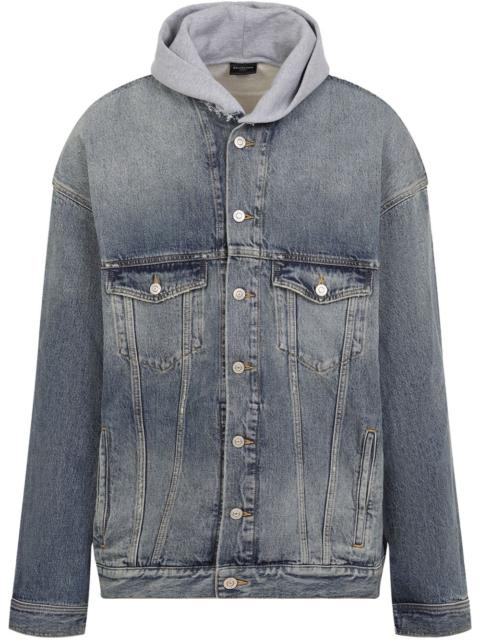 hooded denim jacket
