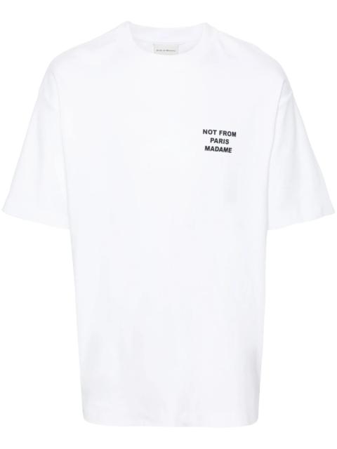 Drole De Monsieur Slogan-print Cotton T-shirt