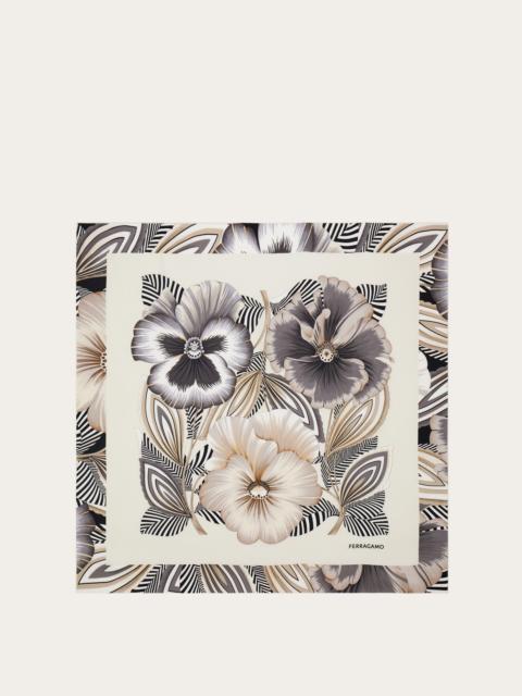 Brezza print silk scarf