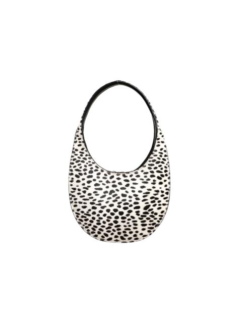 Soft Swipe Haircalf Shoulder Bag black/white