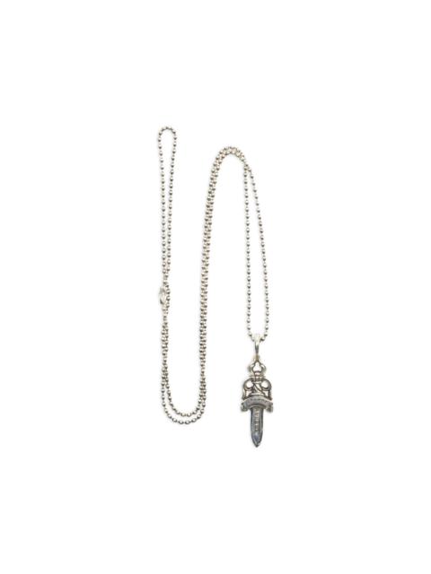 ball chain dagger-pendant necklace