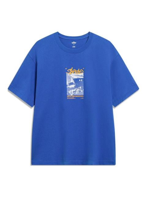 Li-Ning x Disney Oswald Graphic T-shirt 'Blue' AHST309-4