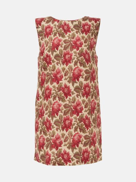 Rosalie floral linen shift dress