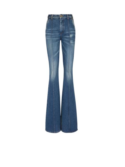 Flared denim jeans