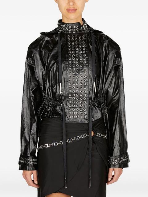 Eyelet biker jacket