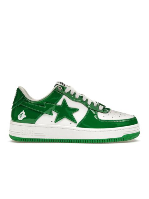A Bathing Ape Bape Sta Patent Leather Green White