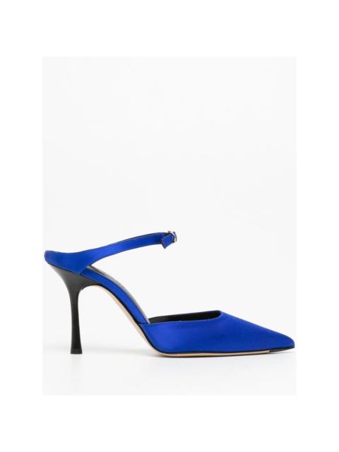 Jordy 90mm satin mules