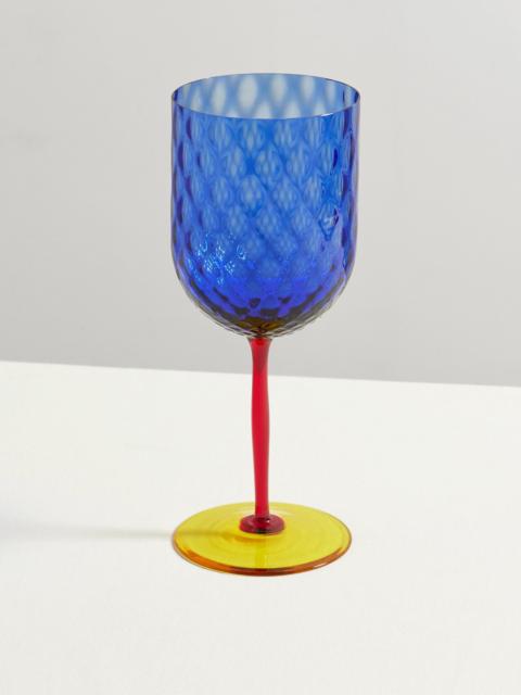 Color-block Murano Red Wine Glass
