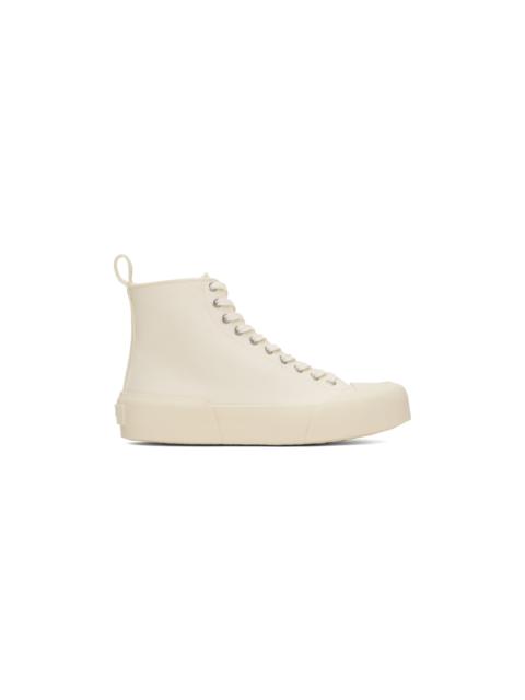 Off-White Cap Toe High-Top Sneakers