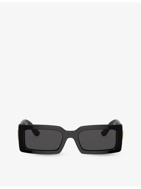 DG4416 rectangle-frame acetate sunglasses