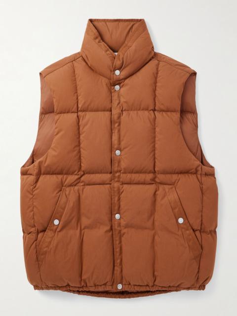 Marina Quilted Padded Cotton-Blend Down Gilet Brown