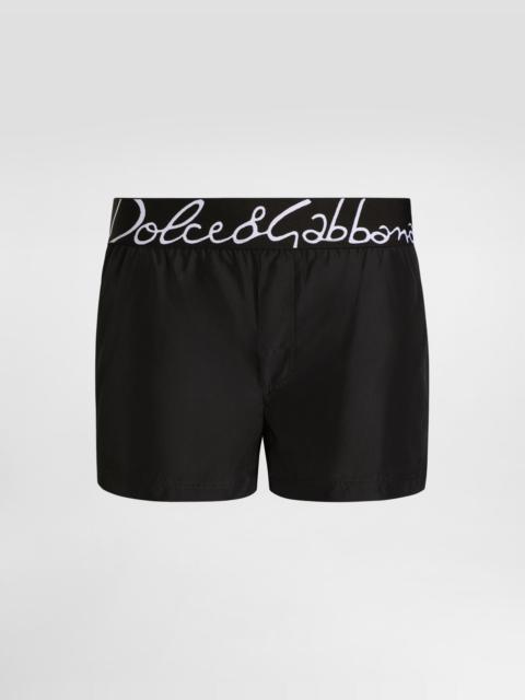 Short swim trunks with Dolce&Gabbana logo