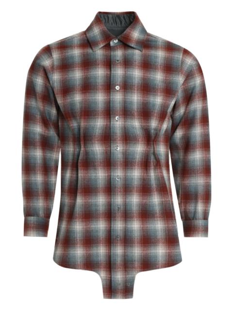 plaid button-up shirt