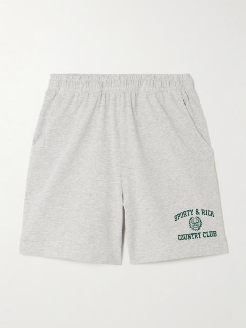 Varsity Crest Printed Cotton-blend Jersey Shorts