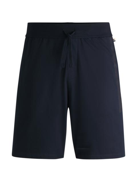 COTTON-TERRY SHORTS WITH METALLIC LOGO