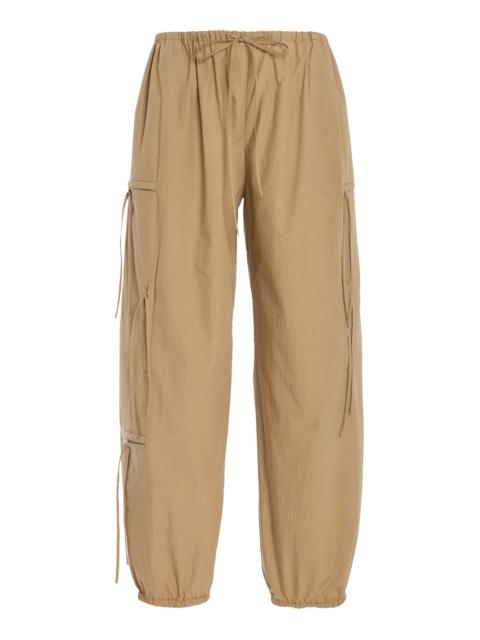 The Scout  Relaxed Washed Poplin Straight-Leg Cargo Pants khaki
