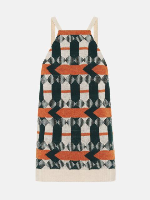 Wool-jacquard tank top