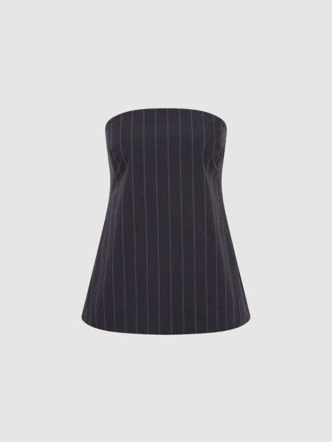 Strapless Rouleau Tie Top - Ink Stripe