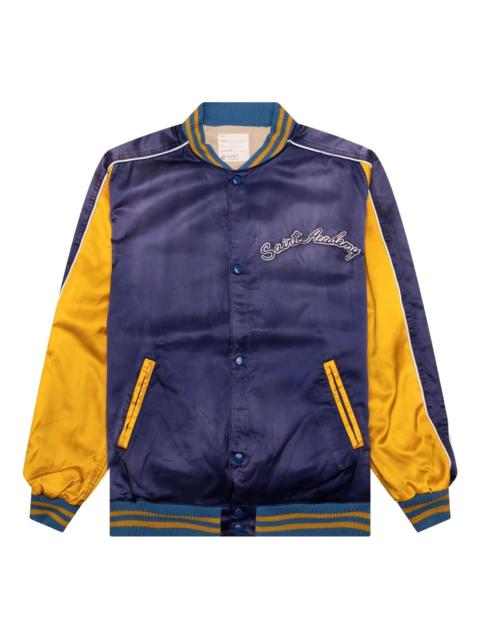 satin-panel bomber jacket