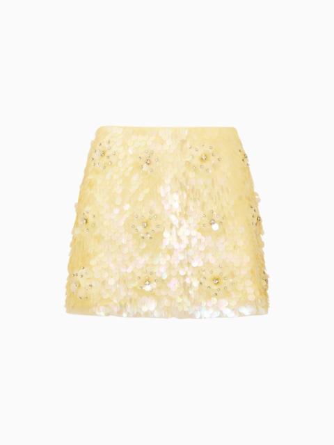 Kailini Flower Sequin Mini Skirt