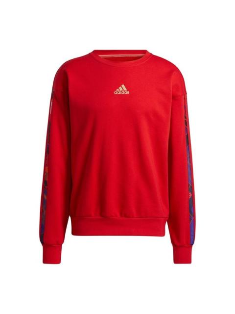 adidas Mic Graphic Crew Sweatshirt Red GU9537
