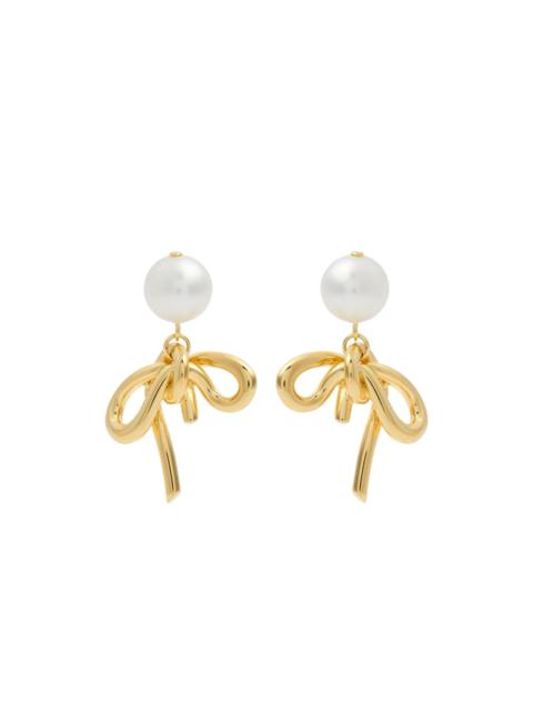 18K gold-plated bow earrings