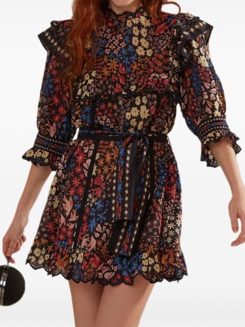 Jujus Garden floral-print ruffled mini dress