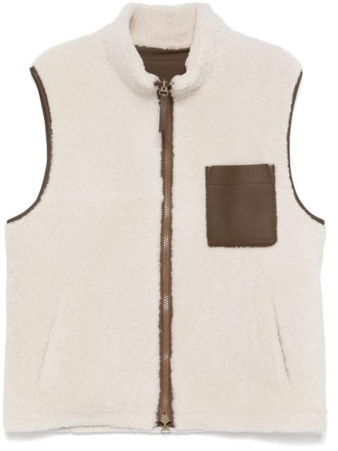 shearling gilet