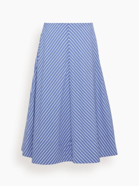 Knox Low Slung Circle Skirt in Navy Stripe
