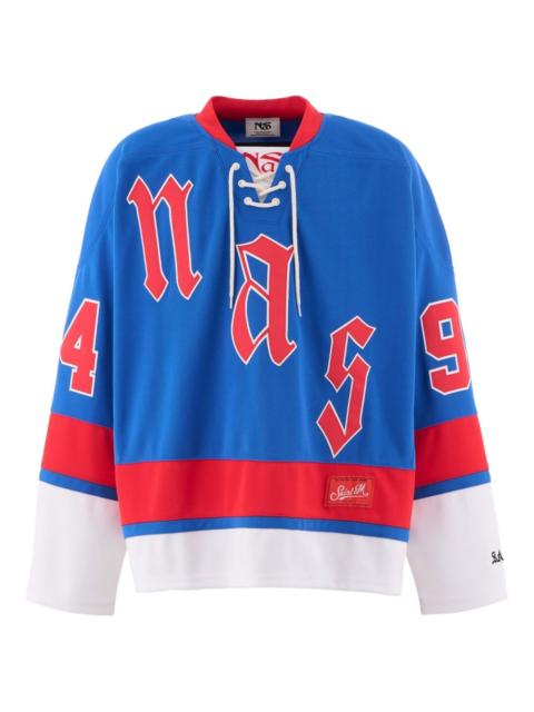 x NaS logo-patch sweatshirt