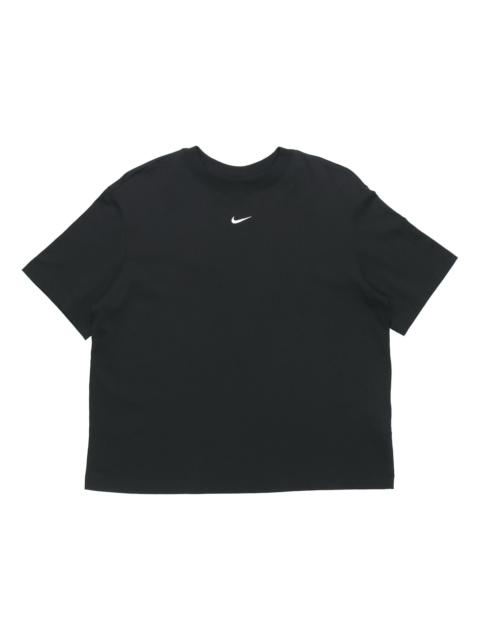(WMNS) Nike Sportswear Essentials Embroidery Logo 'Black' CT2588-010