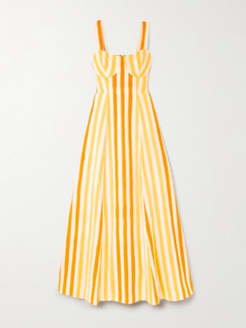 Azzurra Striped Cotton Maxi Dress
