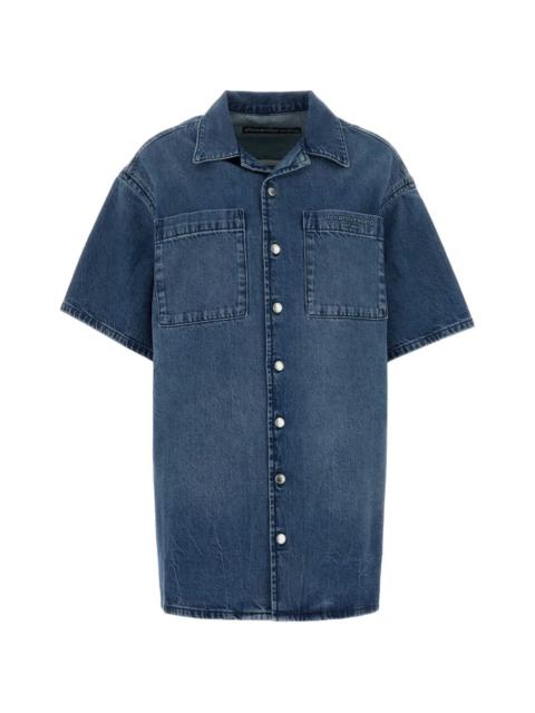 short-sleeve boxy mini shirt dress