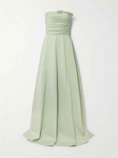 Lucinda Strapless Bow-detailed Taffeta Gown