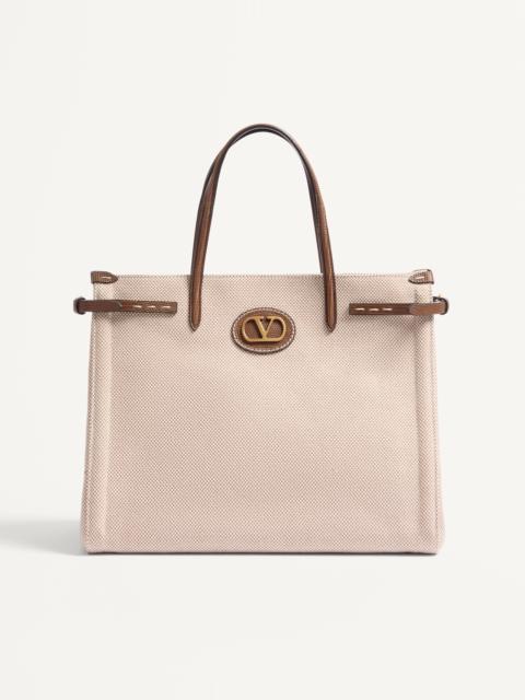 VALENTINO GARAVANI ANTIBES MEDIUM CANVAS SHOPPING BAG