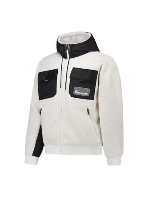 Air Jordan 23 Engineered Fleece Hooded Jacket Men Beige CT3555-110