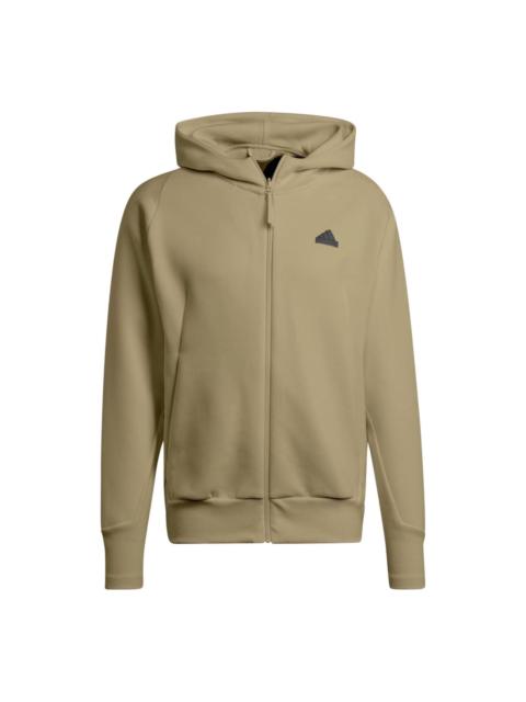 adidas Z.N.E. Premium Full-Zip Hooded Track Top 'Olive Strata' IN5090