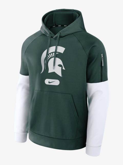 Michigan State Spartans Fitness Men’s Nike Therma College Pullover Hoodie