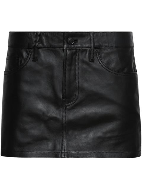 leather mini skirt