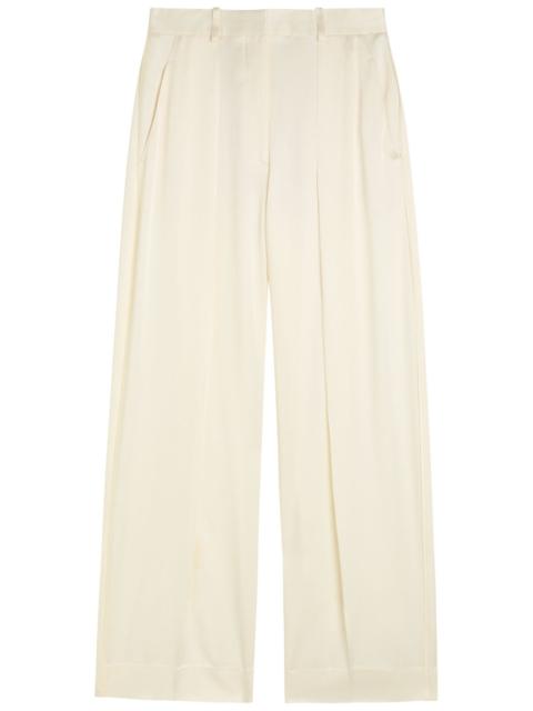 Victoria Beckham Wide-leg Crepe de Chine Trousers