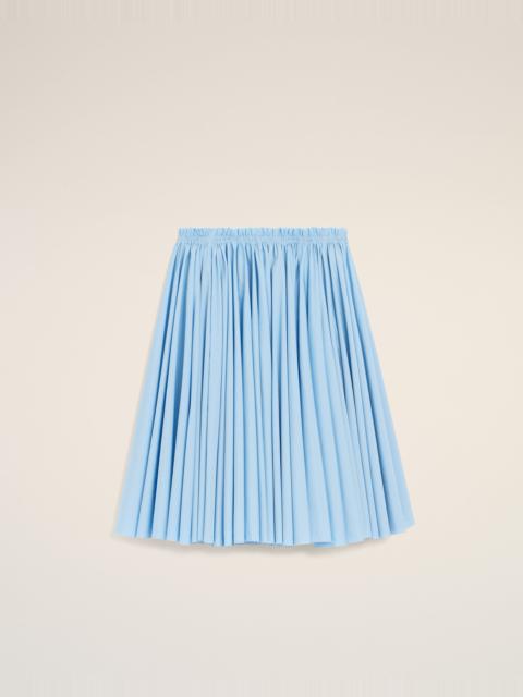 BLUE COTTON MIDI COROLLA SKIRT