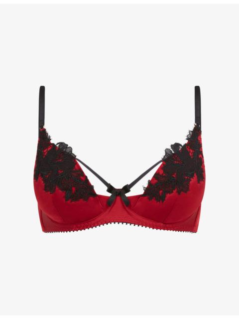 Penelopi Plunge Underwired Silk Bra
