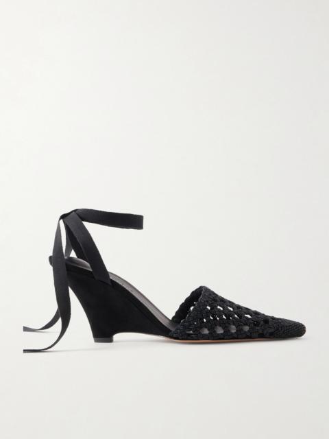 The H leather wedge pumps Black