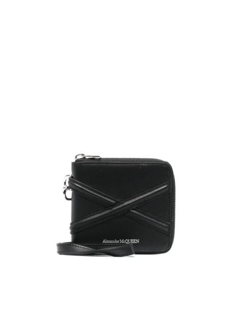 engraved-logo bi-fold wallet