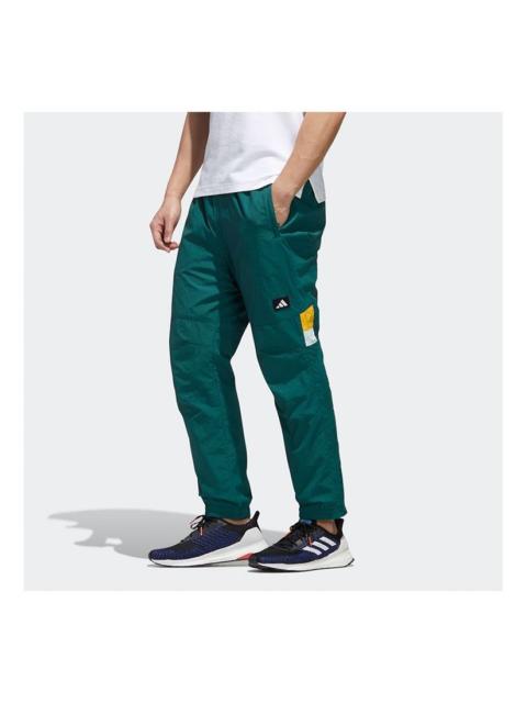 adidas Ub Pnt Double logo Colorblock Casual Sports Pants Forest Green GM4440