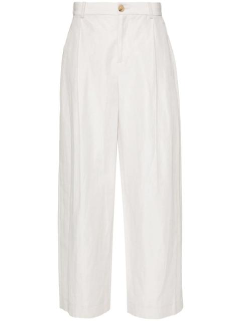 mid-rise wide-leg trousers